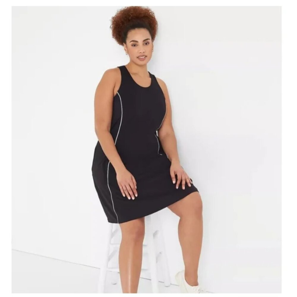 LIVI Active Black Sleeveless Fit and Flare Athletic Dress Size 26/28 New w Tag